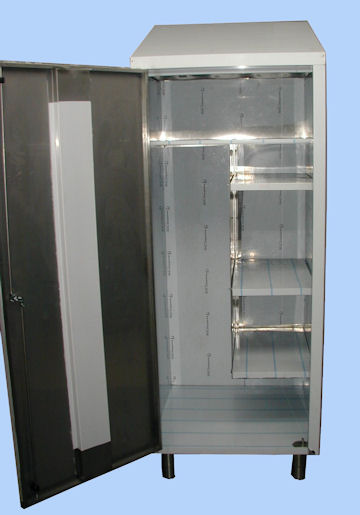 Placard balai en inox pour salle blanche Placard balai en inox pour salle blanche