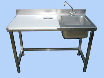 Fabricant de tables inox avec bac évier