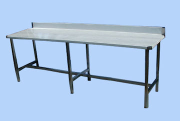 Fabricant de table inox adossée